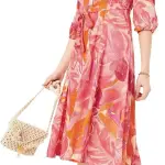 Max Women's Floral Printed Midi Dress
